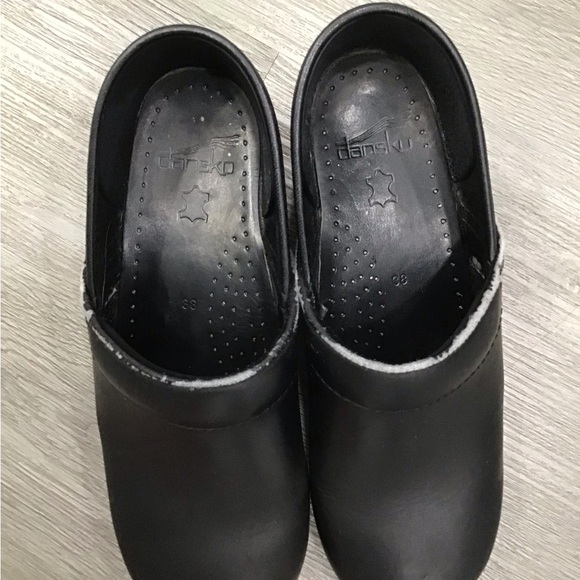 Dansko Professional Black Box Clog Leather Size EU 38 US 7.5-8 - Picture 2 of 7